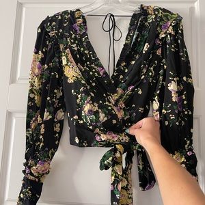 For Love & Lemons Molly Wrap Top